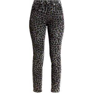 R13 high rise skinny Gray leopard Corduroy jeans 24 Made Italy Japanese Fabric